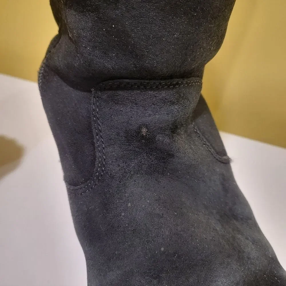 VGUC UGG Suede Sumner Tall Black Side Zipper Size 7